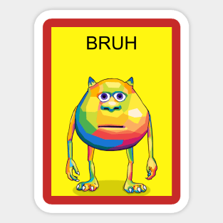 Bruh Meme Wpap Pop Art Sticker